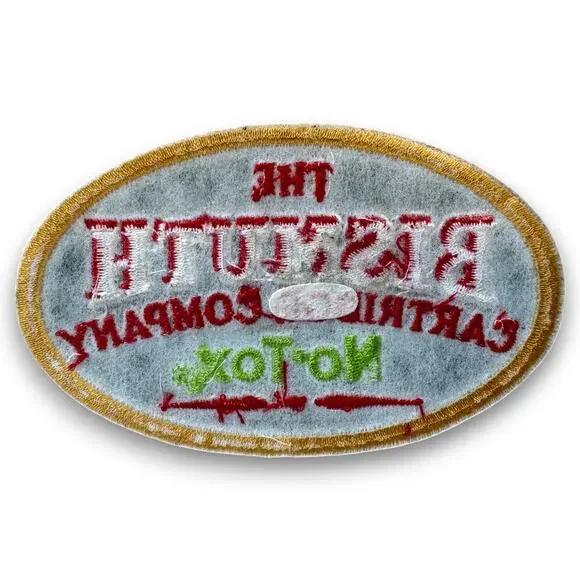 Vintage The Bismuth Cartridge Company No-Tox Embroidered Patch 3.5x2 Inch - Picture 5 of 5